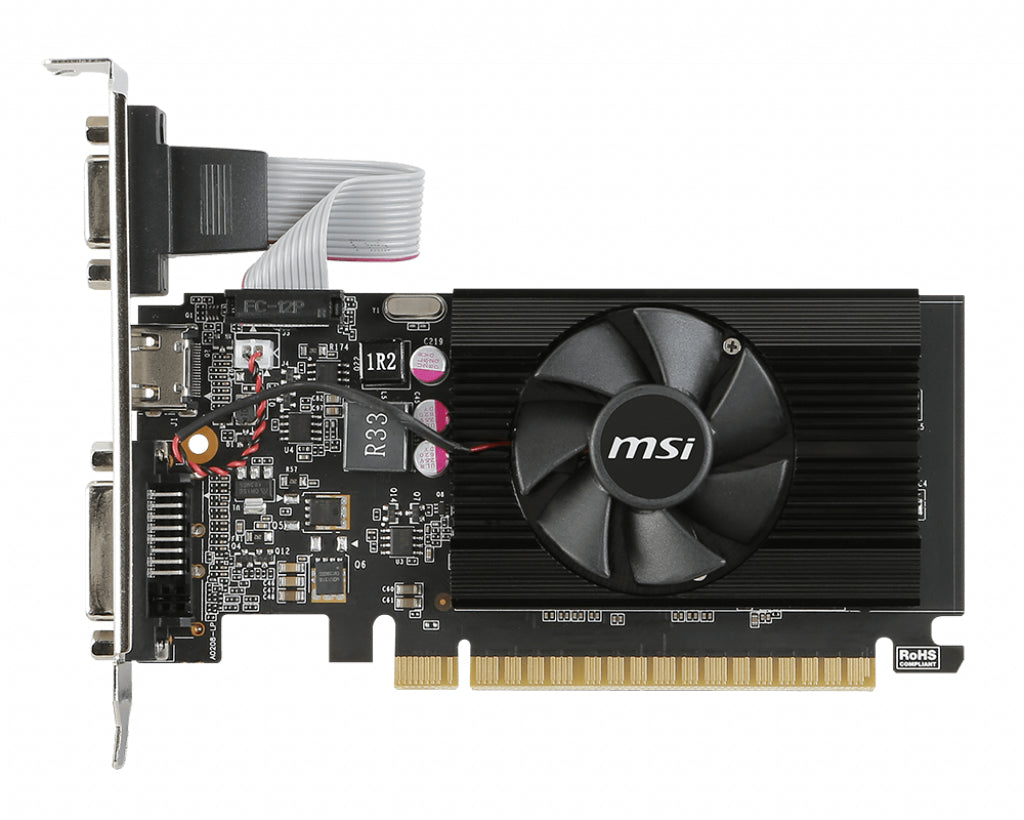 Tarjeta de Video MSI GT 710 2GB GDDR3 - PCI Express 2.0, Bajo Perfil