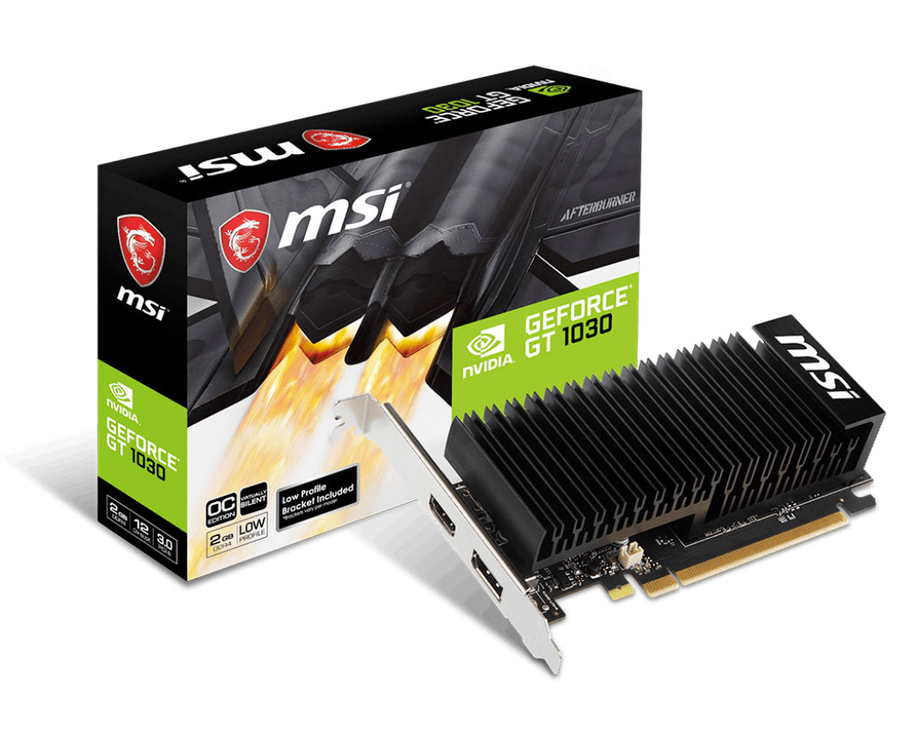 Tarjeta de Video MSI GT 1030 SGD4 LP OC 2GB GDDR4 - NVIDIA GeForce Imagen principal del producto