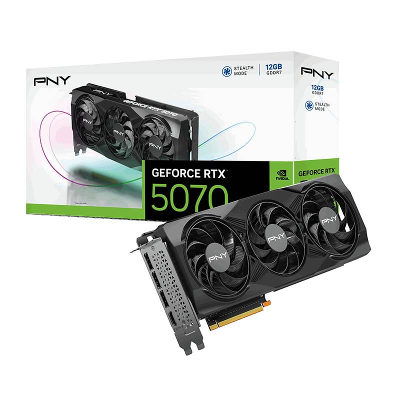 Tarjeta gráfica PNY GeForce RTX 5070 12GB - Triple Fan OC, NVIDIA
