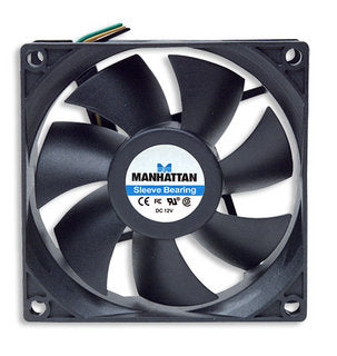 Ventilador Manhattan 700955 80mm - Rodamientos Sleeve, 3 pines