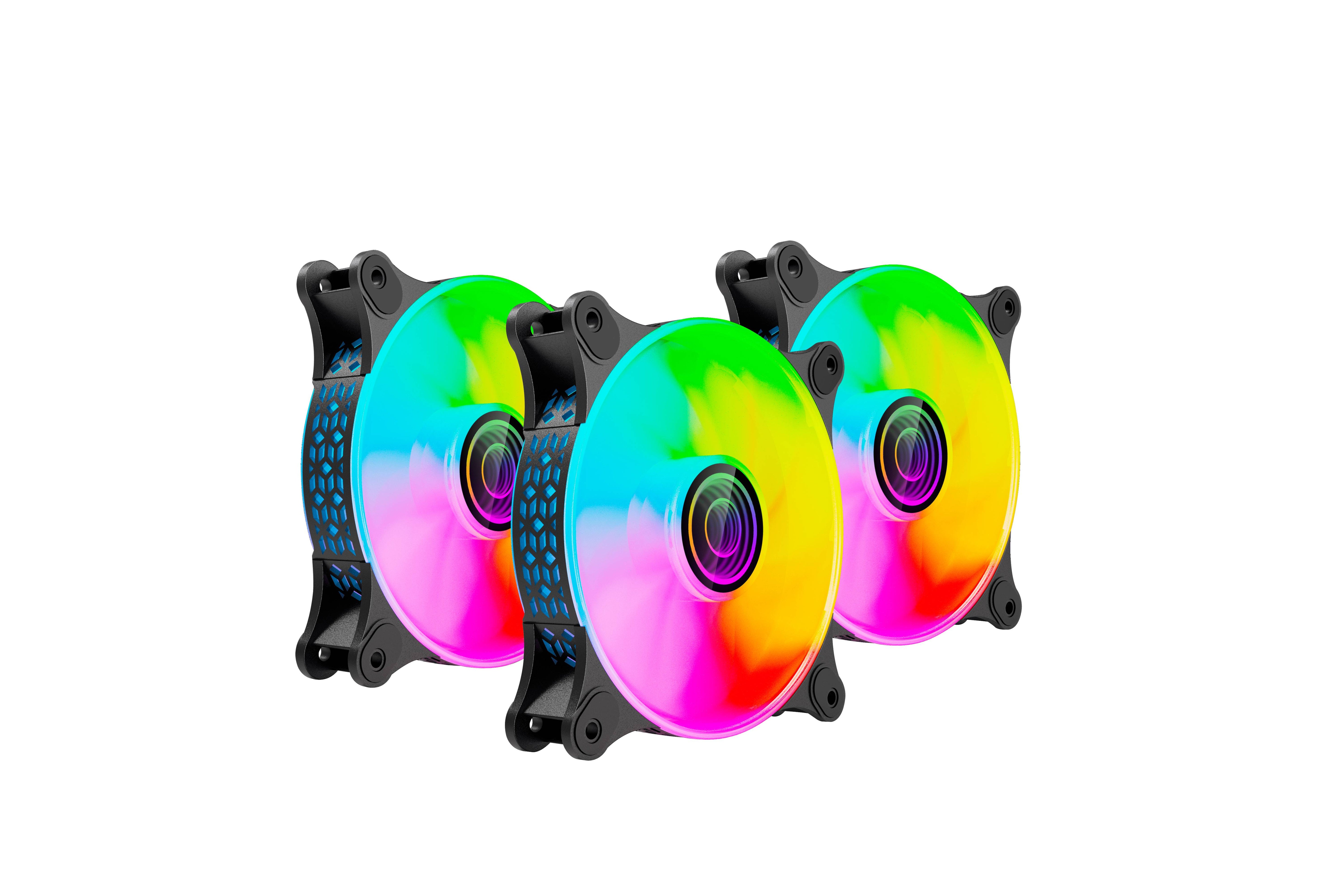 Kit Ventiladores Naceb NA-0962 ARGB 120mm 6 Pines - Enfriamiento PC Imagen principal del producto