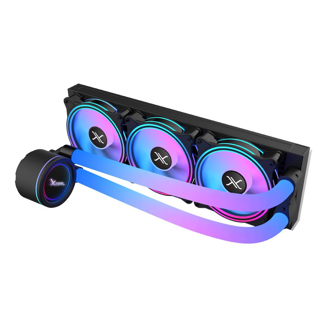Enfriamiento Líquido Xzeal XZ414 360mm - 3 Ventiladores 120mm ARGB PWM Negro