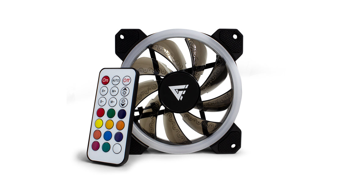 Kit Ventiladores Game Factor FKG400 - 3 Fans 120MM RGB con Control Remoto