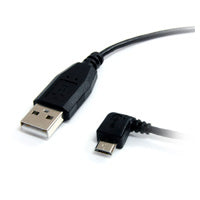 Cable StarTech.com USB A Micro USB 1.8m - Acodado Izquierda, 480 Mbps, Negro