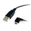 Cable StarTech.com USB A Micro USB 1.8m - Acodado Izquierda, 480 Mbps, Negro