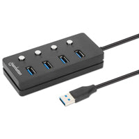 Hub USB 3.2 Manhattan 180887 - 4 Puertos con Interruptor Individual