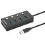 Hub USB 3.2 Manhattan 180887 - 4 Puertos con Interruptor Individual