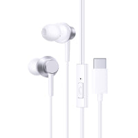 Audífonos Alambricos Baseus CZ11 USB-C - Sonido Claro, Diseño Compacto, Color Blanco