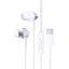 Audífonos Alambricos Baseus CZ11 USB-C - Sonido Claro, Diseño Compacto, Color Blanco