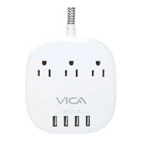 Supresor de Picos VICA VICAEX 7P - 3 Tomas y 4 Puertos USB para Escritorio Imagen principal del producto