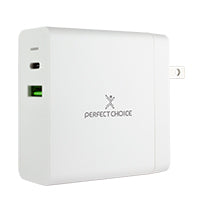 Adaptador de Corriente Perfect Choice 65W USB-C y USB-A - Laptops y Móviles Imagen principal del producto