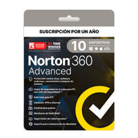 Norton 360 Advanced - 10 Dispositivos, 1 Año, Protección Completa con VPN Imagen principal del producto