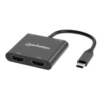 Convertidor USB C a HDMI Dual Manhattan 154321 - 4K@60Hz, 2 Pantallas