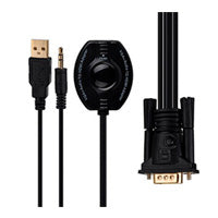 Convertidor Brobotix VGA + Audio a HDMI con USB - 1080P, Negro