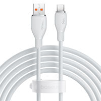 Cable USB A Tipo C Baseus 6A 2 Metros - 100W Carga Rápida Blanco