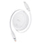 Cable retráctil Baseus USB-C a USB-C 1M - Carga rápida 60W, blanco