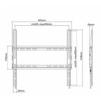 Soporte TV Manhattan 462396 - Fijo para 32 a 70 pulgadas, Capacidad 45kg
