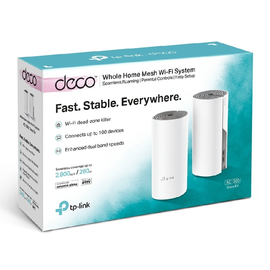 Router TP-Link Deco E4 2-Pack AC1200 WiFi Mesh Dual Band 100 Dispositivos Imagen secundaria del producto