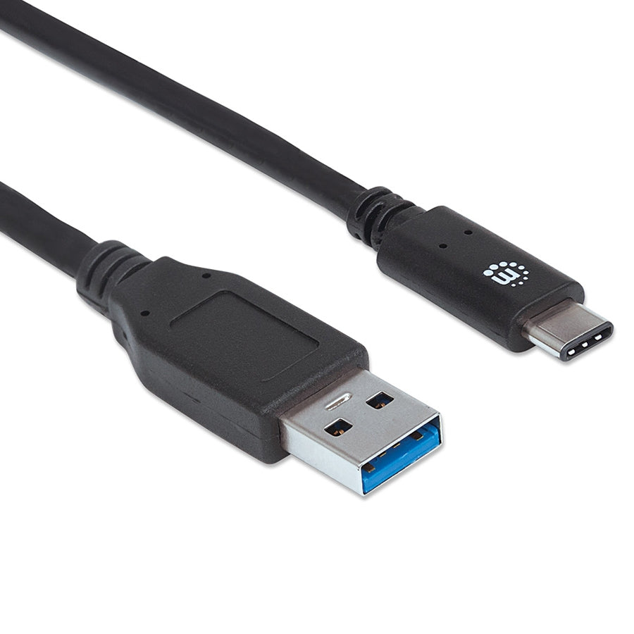 Cable USB 3.1 Manhattan 353373 Tipo-C a Tipo-A 1.0M Negro
