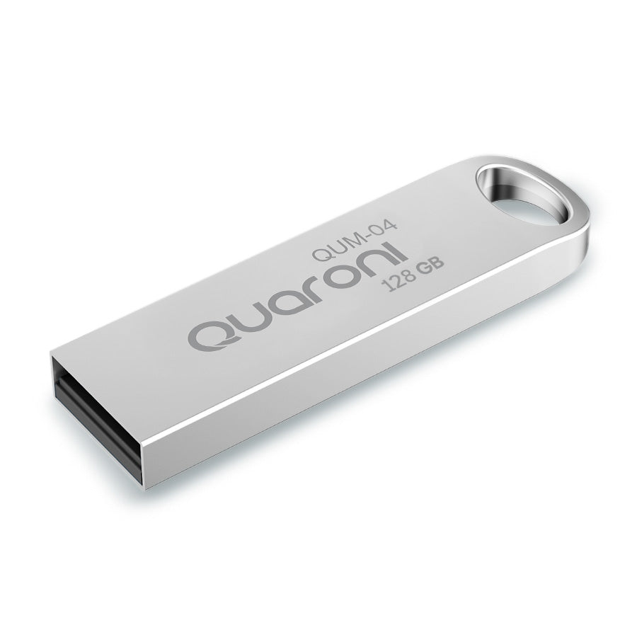 Memoria USB Quaroni QUM-04 128GB Metálica - Compatible Android/Windows/Mac Imagen principal del producto