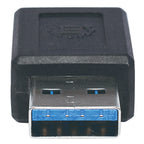 Adaptador USB Manhattan 354714 - USB 3.1 Gen 2 Tipo C a Tipo A Negro