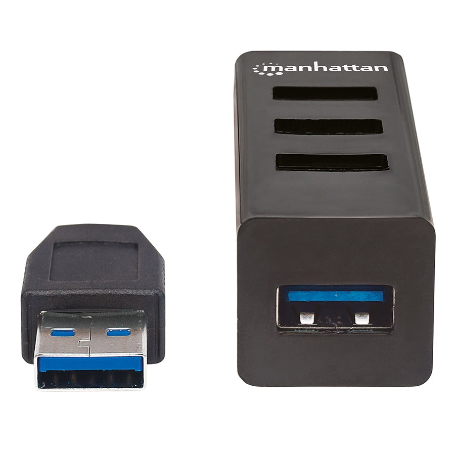 Hub USB Manhattan 163828 - 3 Puertos USB 2.0 y 1 Puerto USB 3.0