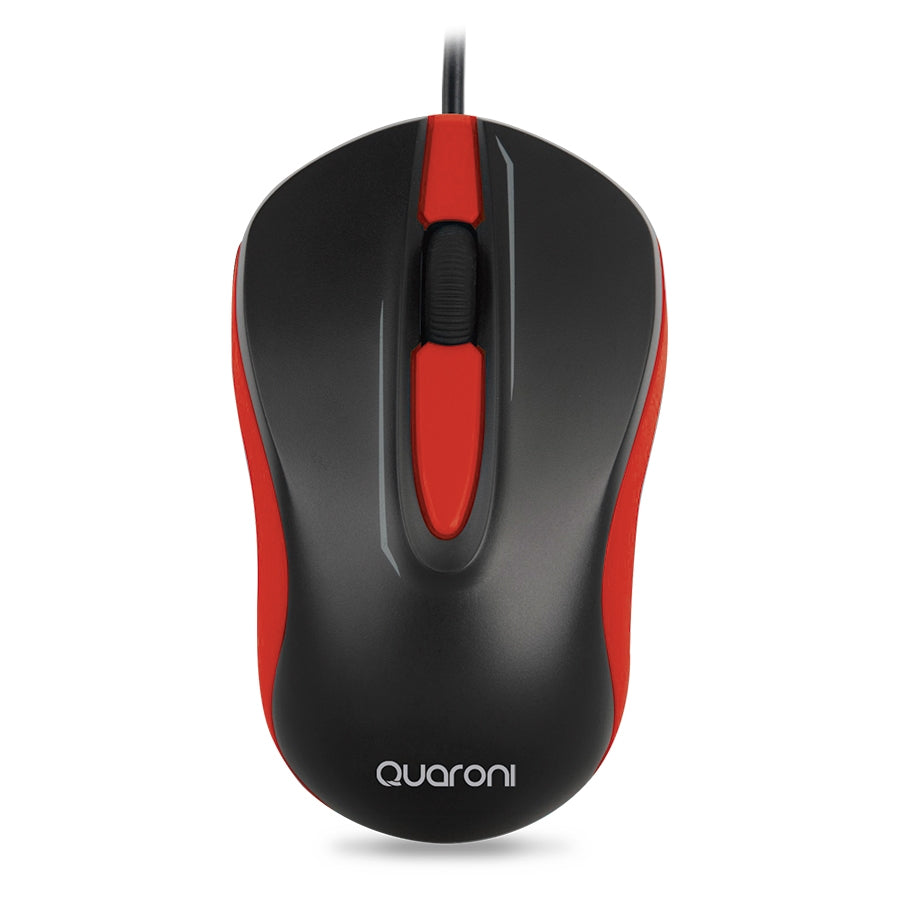 Mouse Optico Quaroni MAQ01R 1200 DPI - Alambrico Rojo Plug & Play Imagen principal del producto