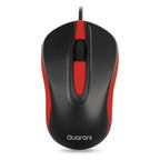 Mouse Optico Quaroni MAQ01R 1200 DPI - Alambrico Rojo Plug & Play