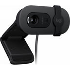 Webcam Logitech Brio 100 1080p Full HD - Micrófono USB, RightLight 2, Grafito