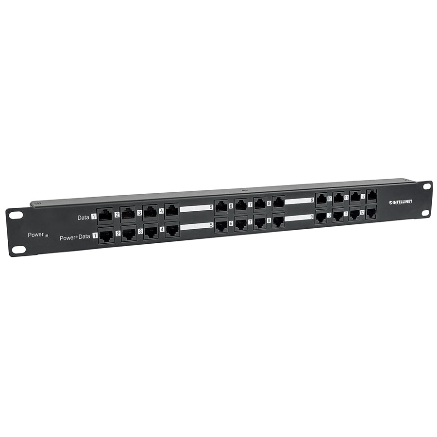 Panel de Parcheo Intellinet 720342 Cat 5e 24 Puertos 1U POE - 120W Imagen secundaria del producto