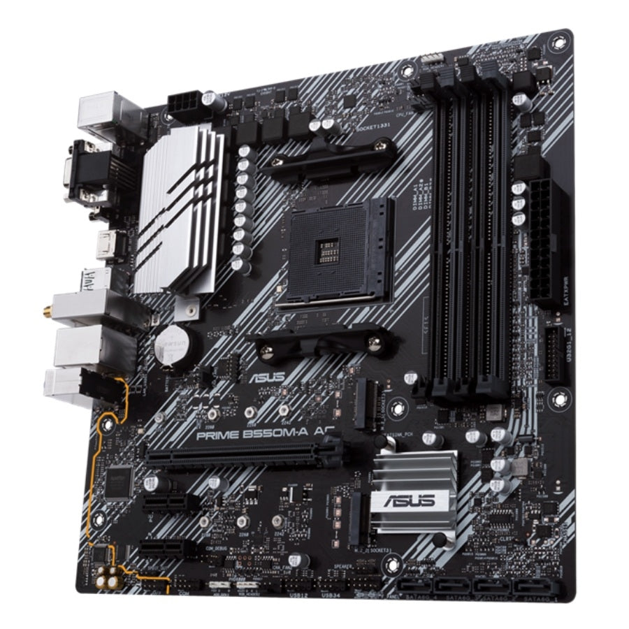 Tarjeta Madre ASUS PRIME B550M-A AC - Socket AM4, DDR4, WiFi, M.2 NVMe