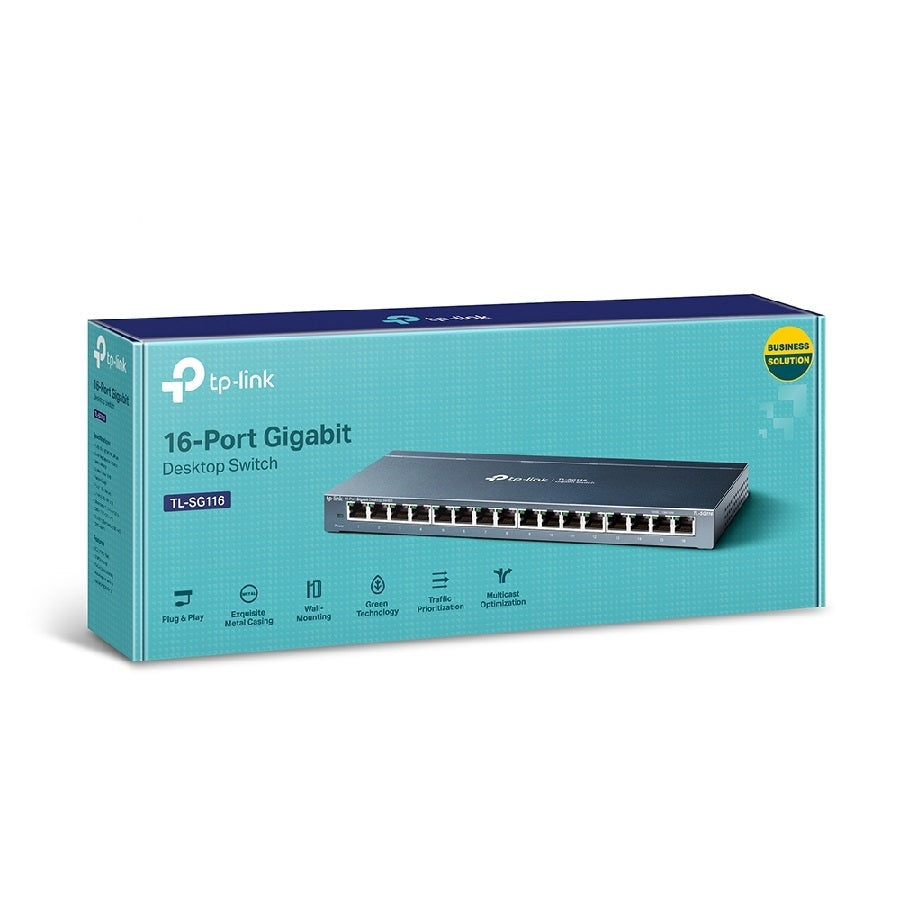 Switch TP-Link TL-SG116 16 Puertos Gigabit 1000Mbps - Carcasa Metálica Imagen secundaria del producto
