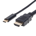 Cable USB-C a HDMI Manhattan 151764 - 2M, 4K@30Hz, Negro