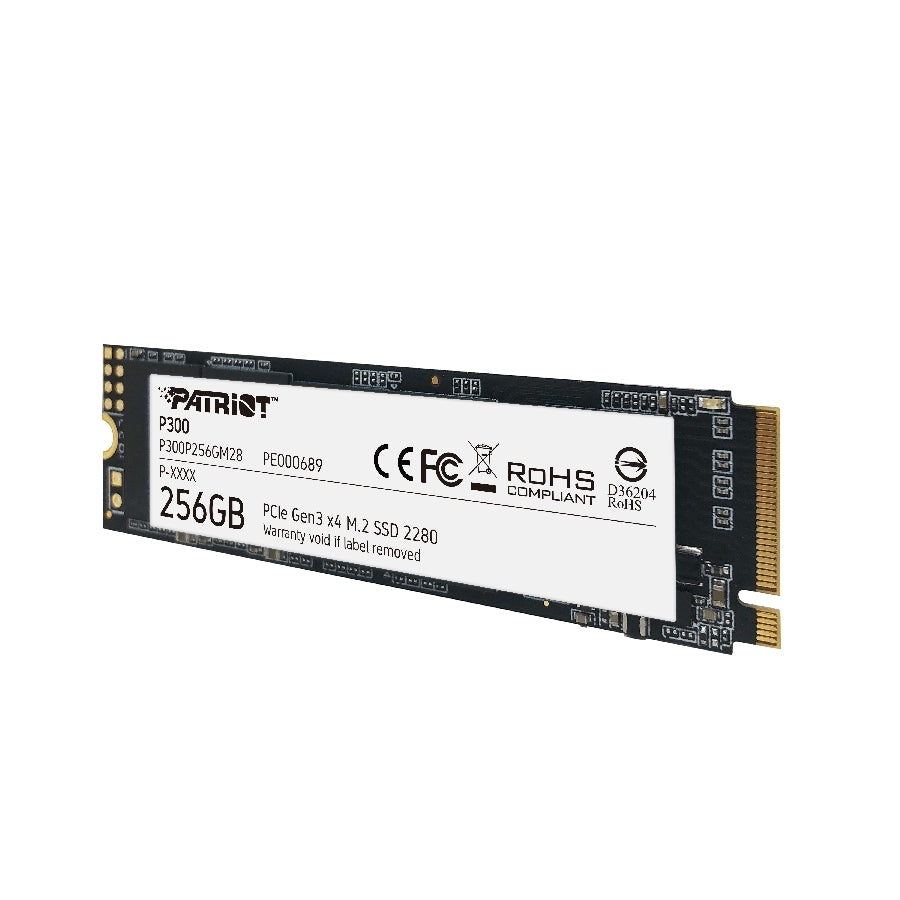 SSD Patriot P300 256GB M.2 NVMe PCIe Gen 3 - 1700 MB/s Lectura