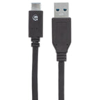 Cable USB 3.1 Manhattan 353373 Tipo-C a Tipo-A 1.0M Negro