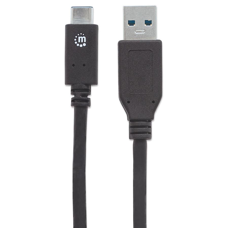 Cable USB 3.1 Manhattan 353373 Tipo-C a Tipo-A 1.0M Negro