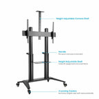 Soporte TV Manhattan 462341 - Móvil para 70 a 120 pulgadas, 140 kg, Ultra Resistente