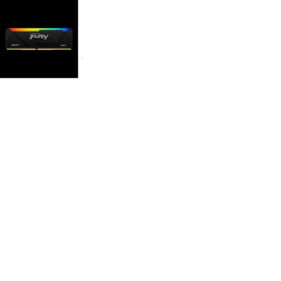 Memoria RAM Kingston Fury Beast 8GB DDR4 3600MHz - XMP RGB Negro