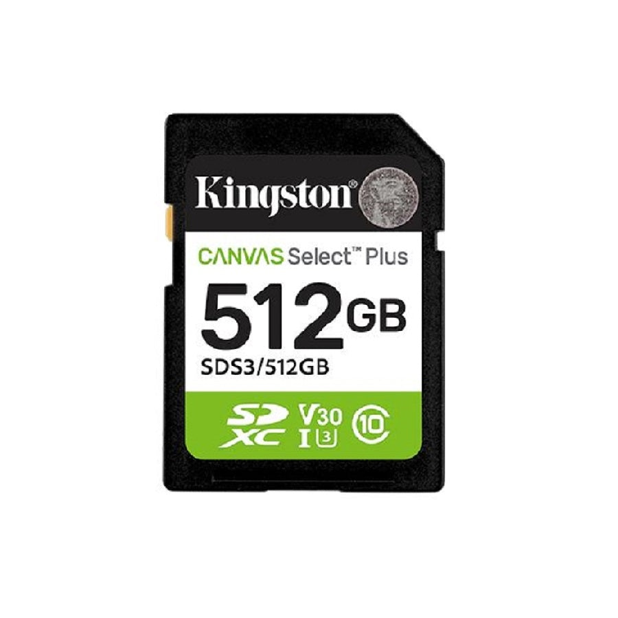Memoria SD Kingston Canvas Select 512GB - 150MB/s UHS-I V30