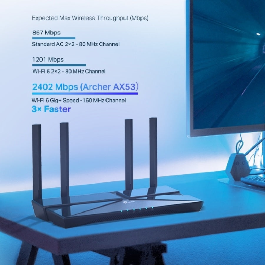 Router TP-Link Archer AX53 AX3000 WiFi 6 - 2402 Mbps Dual Band Gigabit