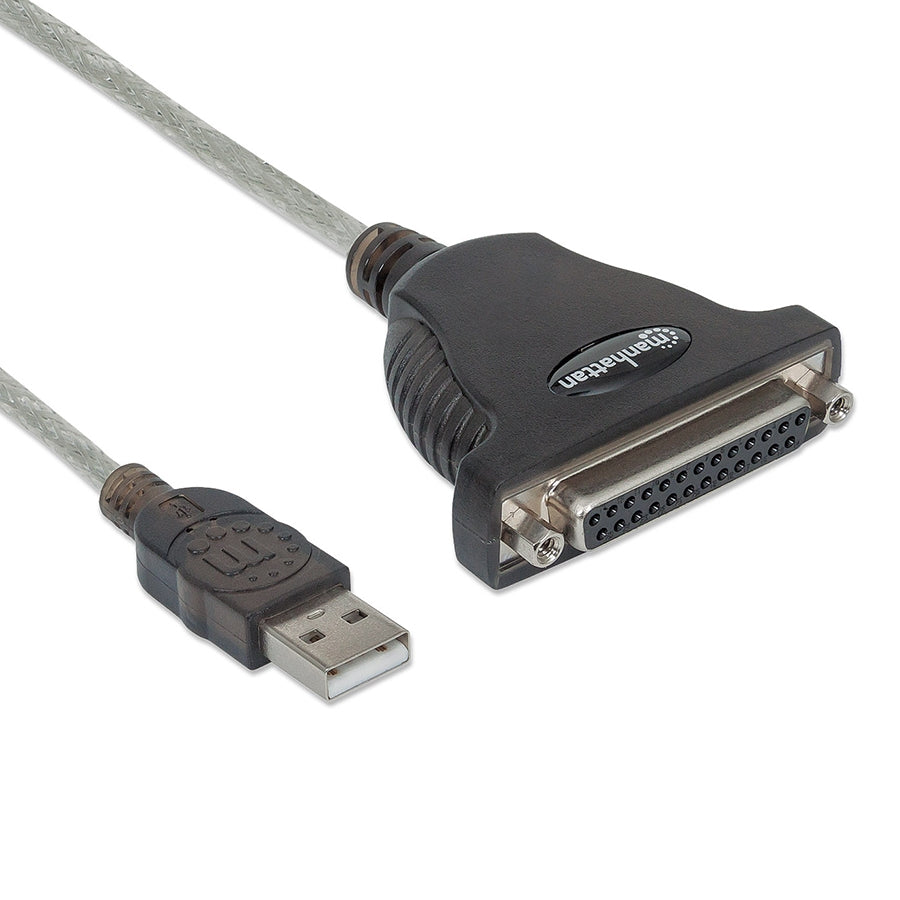 Convertidor Manhattan 336581 USB a Paralelo DB25 - 1.8m, 1.2 Mbps