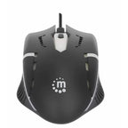 Mouse Manhattan 190206 Óptico Gaming RGB USB - 1500 DPI, Iluminación LED
