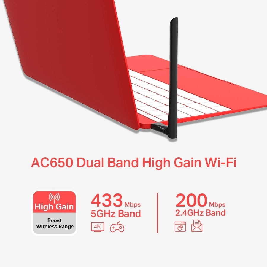 Tarjeta de Red USB TP-Link Mercusys MU6H Banda Dual AC650 - 433 Mbps Imagen principal del producto