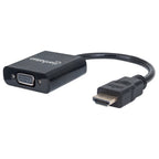 Convertidor HDMI a VGA Manhattan 151436 - Cable Blindado 30cm