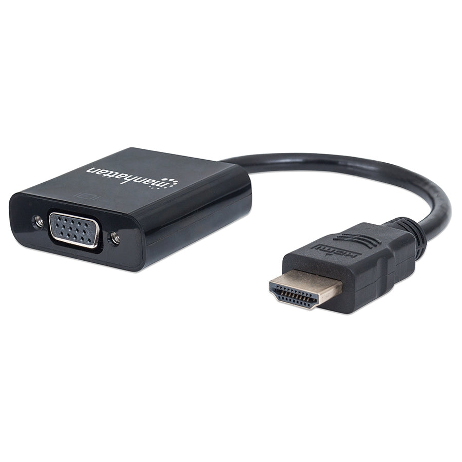 Convertidor HDMI a VGA Manhattan 151436 - Cable Blindado 30cm
