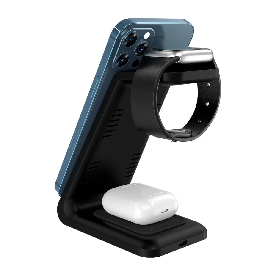 Cargador de Escritorio Acteck Energon S-Mate AC-937153 - Inalámbrico QI 15W, 3 Dispositivos Imagen secundaria del producto