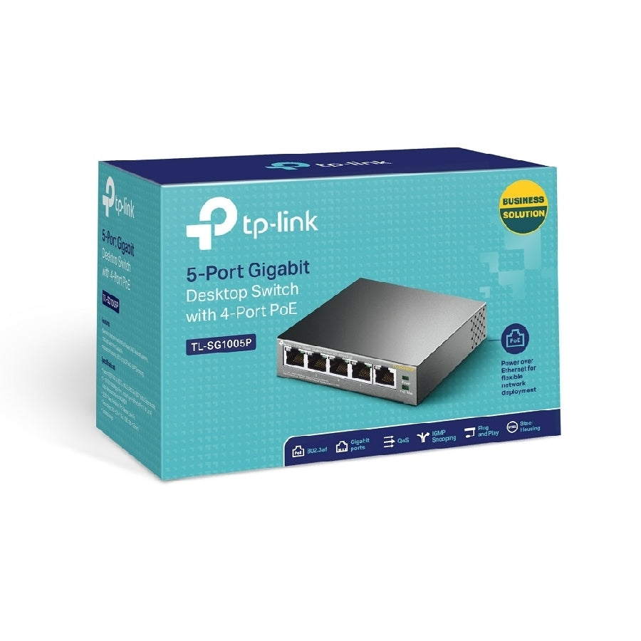 Switch TP-Link TL-SG1005P 5 Puertos Gigabit - Con 4 Puertos PoE