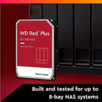 Disco Duro WD Red Plus 4TB 3.5" SATA - NAS 24x7 Hot Plug hasta 8 Bahías