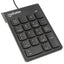 Teclado numérico Manhattan 176354 USB - 18 teclas, cable 1.29m, Negro