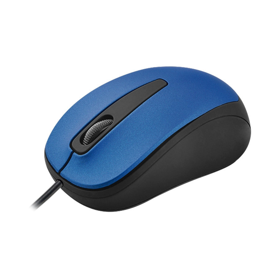 Mouse óptico Quaroni MAQ02A 1200 DPI - Alámbrico, Plug & Play, Azul